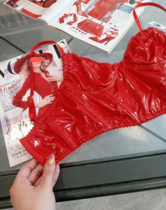 Bustier de vinilo Rojo - comprar online