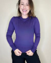 Blusa básica de fio roxo
