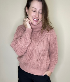 BLUSA DE TRICÔ AMPLA ROSÊ