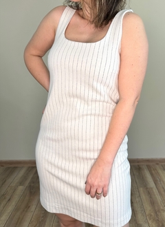 Vestido reto tubinho listrado Marcela - comprar online