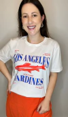 CAMISETA branca de algodão estampada