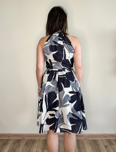 Vestido midi em crepe tamanho único estampado Moniê - Moniê