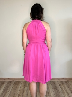 Vestido midi em crepe tamanho único rosa Moniê na internet