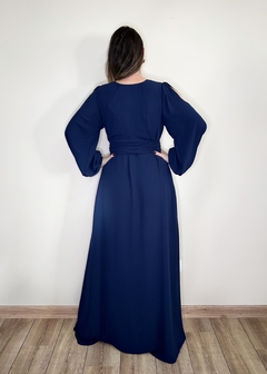 VESTIDO LONGO COM MANGA MONIÊ - Moniê