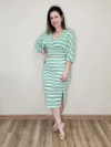 Conjunto de saia e blusa kimono Louise