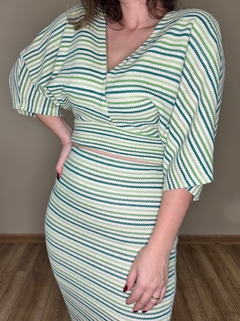 Conjunto de saia e blusa kimono Louise - comprar online