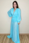 Vestido longo em tule Carolina