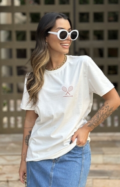 CAMISETA branca de algodão estampada - comprar online