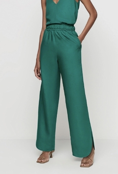 Calça Wide Leg Com Linho Eva