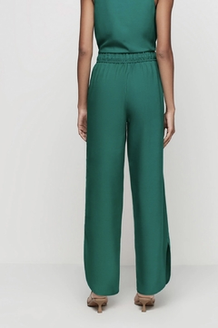 Calça Wide Leg Com Linho Eva - comprar online