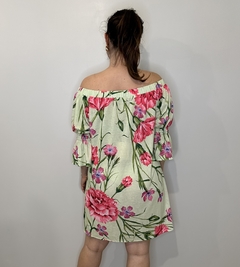 Vestido estampado ombro a ombro Cassandra na internet