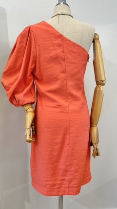 Vestido um ombro só laranja Pérola - loja online