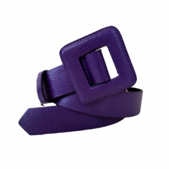 Cinto de couro off roxo