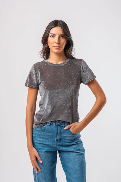 Remera velvet Aura - comprar online