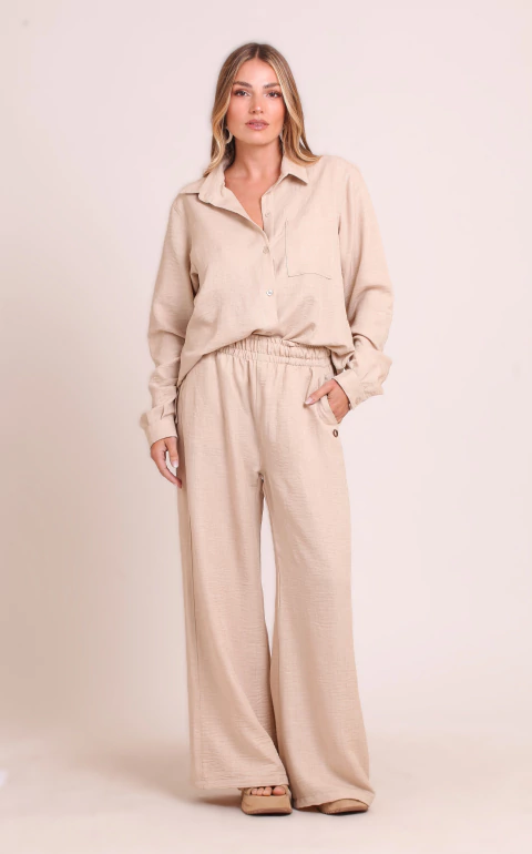 PA2700 PANTALÓN WIDE CON ELÁSTICO - comprar online