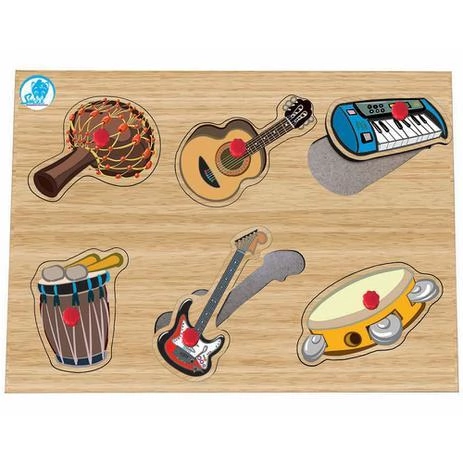 Quebra-Cabeça com Pinos Instrumentos Musicais