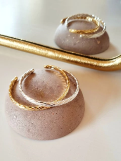 Bracelete Tordre Banho Prata - loja online