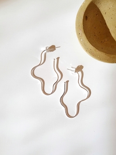 Argola Flow banho prata