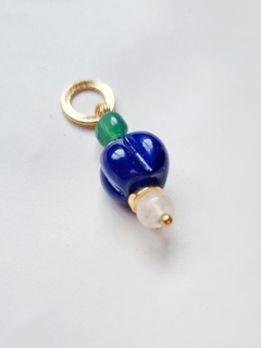 Pingente Pitanga Azul Banho Ouro na internet