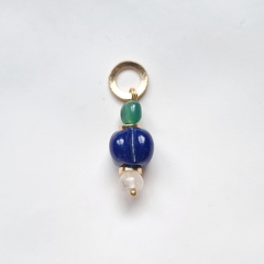 Pingente Pitanga Azul Banho Ouro