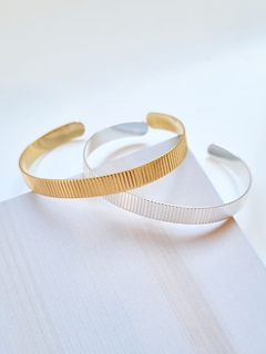 Bracelete Canelado Banho Ouro - Essa Moça Tem Bossa