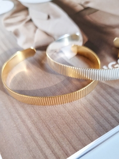 Bracelete Canelado Banho Ouro na internet