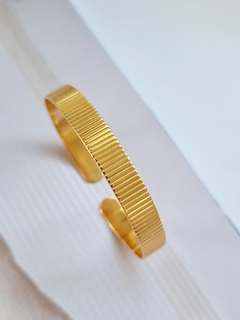 Bracelete Canelado Banho Ouro - loja online
