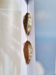 Brinco Pluma banho ouro - loja online