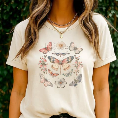 T-Shirt Borboletas Vintage