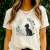 T-Shirt Gato Místico Floral