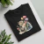 T-Shirt Gato Artístico e Flores - loja online