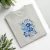 T-Shirt Floral Azul Linocut Exclusiva na internet