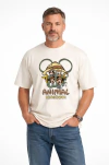 Off White - Camiseta Safari Animal Kingdom Personagens Divertidos