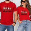 Vermelho - Camiseta Personagens Natalinos Com Gorro E Cachecol Colorido