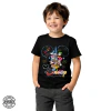 Preto - Camiseta Infantil Personagens Desenho Animado Com Castelo E Fogos 2027