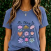 Azul Prime - Camiseta Feminina Estampa Flores Coloridas E Frase It's Okay To Tons Pastéis