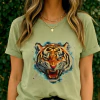 Pistache - T-Shirt Feminina Retro Tiger Estampa Tigre Colorida