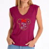 Fucsia - Camiseta Minnie Mouse Ano Novo Com Laço Vermelho E Fogos Dourados