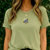 Pistache - Outlet Camiseta Feminina Santos 100% Algodão