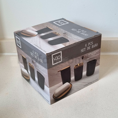Imagen de Set Accesorios Baño Dispenser, Jabonera Portacepillo Vaso x4 unidades
