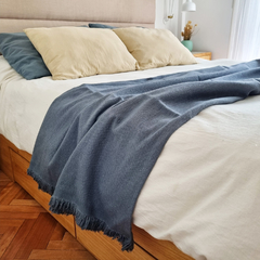 MANTA SILLON / PIE DE CAMA EN TELA 100% ALGODON - Loofah