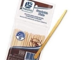 Palitos p/ sanduiches MADEIRA c/ 200 - comprar online