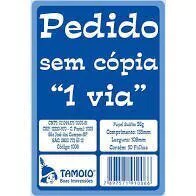 Talão de Pedido 1º via Pequeno 1/36 1 Via 50 Folhas Tamoio