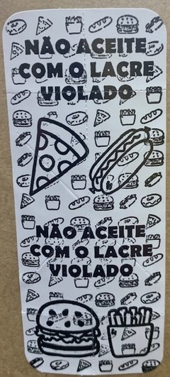 Etiqueta Lacres Segurança com 500uni. Adesivos Pizza Lanche