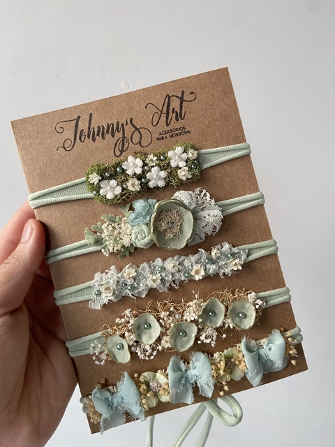 Cartela Headbands Verde Vintage