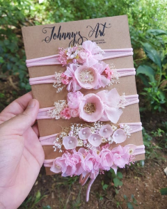 Cartela Headband Rosa Bebê