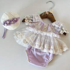 Conj. Vestido Lilac Newborn - comprar online