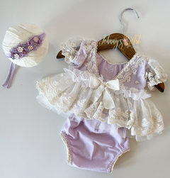 Conj. Vestido Lilac Newborn - loja online