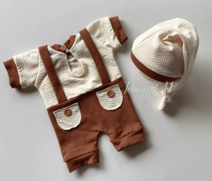 Conjunto Noah Marrom Newborn - Johnny's Art