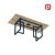 Mesa de reunião P25TUB 200 c/caixa de tomada - Naturalle / Azul del rey - loja online
